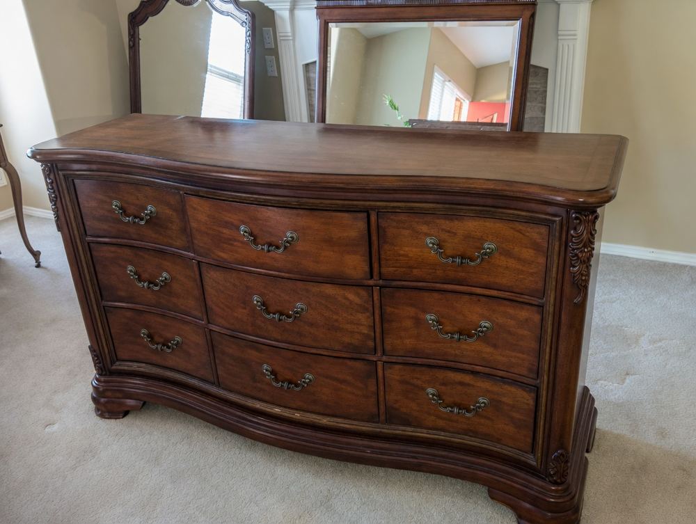Wood dresser ready for a move